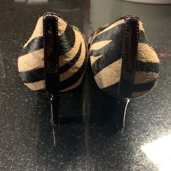 Black and white Animal print high heeled shoes - Picture 6 of 6